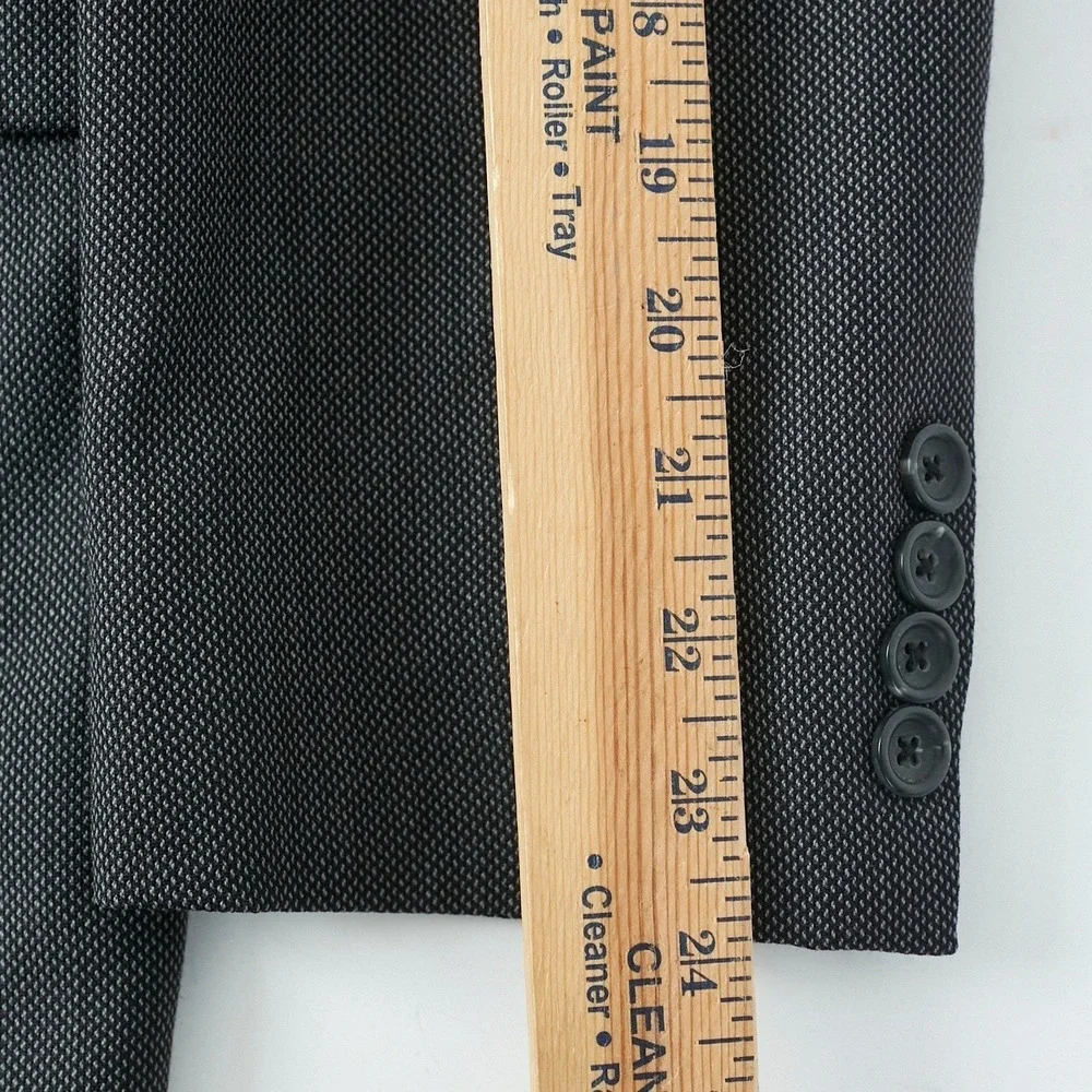 Vtg Karl Lagerfeld Paris Men's Wool Blazer‎ Suit Jacket Charcoal Gray 42 R READ